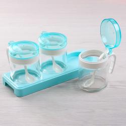 寶露玻璃調味罐3件套（300ml)