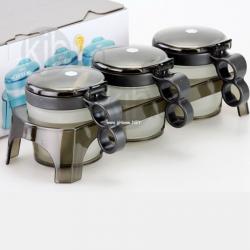 寶儷玻璃調味罐（三格）