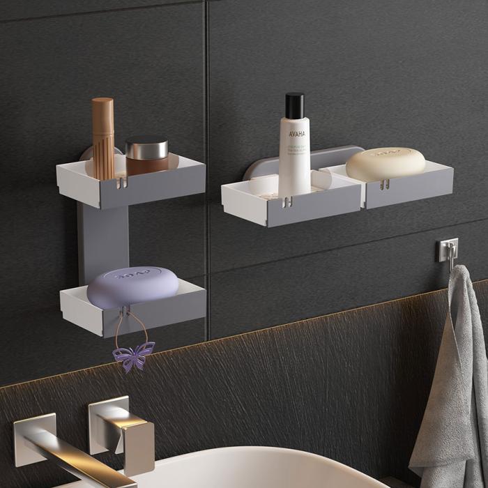 壁掛雙格收納架