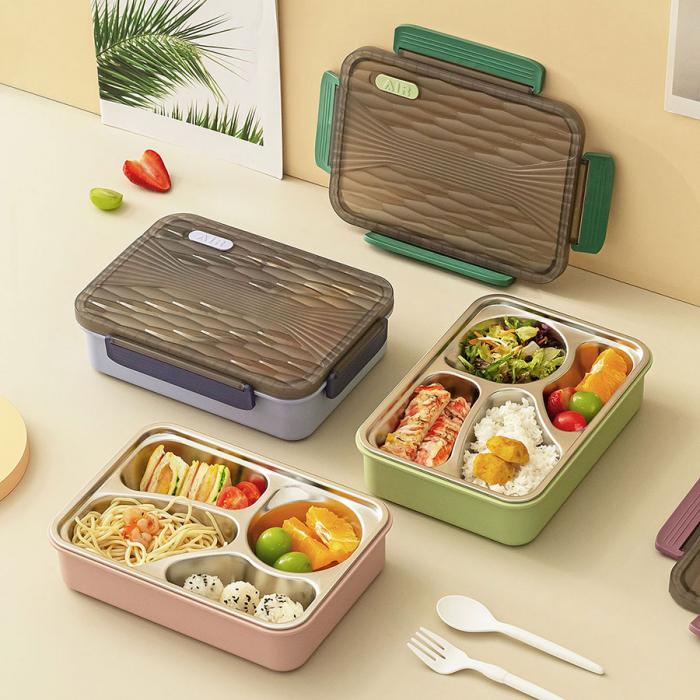 小簡(jiǎn)四格不銹鋼飯盒