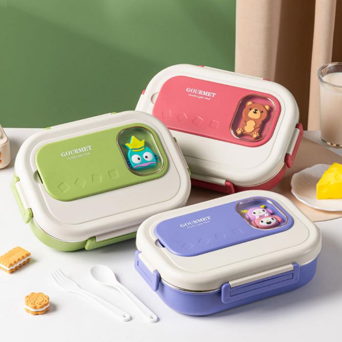 公仔飯盒(四格)/飯盒+